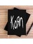 Korn Logo Siyah Kanvas Defter Çizgisiz 1