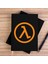 Half Life Logo Pocket Siyah Kanvas Defter Çizgisiz 1