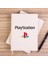 Playstation Logo Text Color Krem Çizgisiz Kanvas Defter Çizgisiz 1