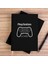 Playstation Gamepad Text Siyah Çizgisiz Kanvas Defter Çizgisiz 1