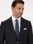 Erkek Koyu Lacivert Slim Fit Yün Karışımlı Mikro Desenli Takım Elbise 50315597-VR100 2