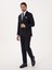 Erkek Koyu Lacivert Slim Fit Yün Karışımlı Mikro Desenli Takım Elbise 50315597-VR100 4