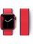 Apple Watch 38MM Hasırlı Cırtcırtlı Kordon - Lacivert-Kırmızı 1