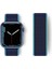 Apple Watch 38MM Hasırlı Cırtcırtlı Kordon - Mavi-Lacivert 1