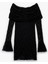 x Sibil Çetinkaya - Kayık Yaka Uzun Kollu Bodycon Mini Dantelli Elbise 4