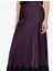 Slim Fit Dantel Detaylı Midi Saten Etek 5