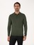 Erkek Haki Slim Fit Yün Karışımlı Polo Yaka Basic Triko Kazak 50315267-VR027 1