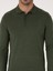 Erkek Haki Slim Fit Yün Karışımlı Polo Yaka Basic Triko Kazak 50315267-VR027 6