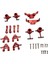 2set Metal Yükseltilmiş Parçalar Direksiyon Kupası Salıncak Kolu Şok Emici Plaka Wltoys Için Set P929 P939 K969 K979 Kırmızı ve Mavi (Yurt Dışından) 2