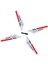 Syma Tam Set Yedek Parçaları 4 x Bıçaklarla Syma S107 S107G Gyro Uzaktan Kumanda Helikopter Yağarcıları Onarımı Kırmızı (Yurt Dışından) 4