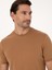 Erkek Kahverengi Regular Fit %100 Pamuk Bisiklet Yaka Basic T-shirt 50319801-VR153 2