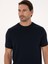 Erkek Lacivert Regular Fit %100 Pamuk Bisiklet Yaka Basic T-shirt 50319801-VR033 2