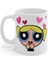 Beyaz Powerpuff Girls Bubbles Baskılı Kupa Bardak 1