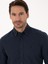 Erkek Lacivert Slim Fit %100 Pamuk Yakası Düğmeli Flanel Gömlek 50313122-VR033 2