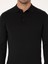 Erkek Siyah Regular Fit Yün Karışımlı Polo Yaka Basic Triko Kazak 50318855-VR046 6