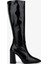 Kadın Deri & Suni Siyah Rugan Topuklu Çizme 33 3334 Bn Czm SK25-26 Sıyah Rugan 1
