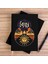 Gojira Design Siyah Kanvas Defter Çizgisiz 1