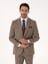 Erkek Camel Slim Fit Yün Karışımlı Mikro Desenli Klasik Ceket 50310061-VR015 1