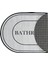 Armasi Gri Oval Banyo Paspası Dijital Baskı Yıkanabilir Kaymaz 2li Banyo Paspas Takımı 40x60 60x100 4