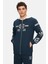 Spencer Lacivert Kapüşonlu Baskılı Fermuarlı Standard Fit Erkek Sweatshirt 1