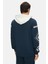 Spencer Lacivert Kapüşonlu Baskılı Fermuarlı Standard Fit Erkek Sweatshirt 3