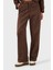 Via Dante Relaxed Fit Normal Gel Geniş Paça Süet Pantolon Bayan Pantolon 68672644SUEDE 4