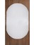 Beyaz Oval Post Peluş Halı – Ultra Yumuşak, Kaymaz Dot Taban, Antibakteriyel – Makinada Yıkanabilir Yolluk Halısı 2