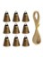 Vintage Bronz Jingle Bells 9pcs Set Jüt Ip ile El Sanatları Için Ideal Noel Dekoru (Yurt Dışından) 1