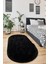 Siyah Oval Post Peluş Halı – Ultra Yumuşak, Kaymaz Dot Taban, Antibakteriyel – Makinada Yıkanabilir Yolluk Halısı 1