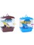 2pcs Pet Cage Hamster Cottage Hamster Için Şeffaf Sırt Işığı Çift Katmanlı Ev - Mavi ve Kahve (Yurt Dışından) 1