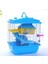 2pcs Pet Cage Hamster Cottage Hamster Için Şeffaf Sırt Işığı Çift Katmanlı Ev - Mavi ve Kahve (Yurt Dışından) 5
