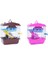 2 Adet Pet Cage Hamster Cottage Altın Hamster Evcil Hayvan Kahve ve Pembe Için Şeffaf Işıklık Çift Katmanlı Ev (Yurt Dışından) 1