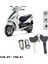 Piaggio Fly 125 150 4t Motosiklet Aksesuarları Için 2 Anahtarlı Motosiklet Kontak Kilidi Silindir Seti 573512 (Yurt Dışından) 4