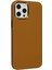 iPhone 12 Pro Max Kılıf Asya Deri Silikon - Kahverengi 2