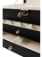 Modern 2 Çekmeceli Takı Mücevher Kutusu Organizer Düzenleyici Siyah 13 X 23 X 10 Cm 6