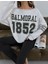 Kayık Yaka Baskılı Oversize Şardonlu Sweat 1