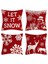 18X18 Inç 4 Noel Açık Yastık Kapakları Su Geçirmez Yastık Kılıfları Yeni Yıl Yastık Dekoru (Yurt Dışından) 1