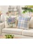 Bahar Yastığı Kapakları 18X18 Set 4 Buffalo Plaid Farmhouse Atma Yastığı Sprow Bahar Süslemeleri Yastık Kılıfı Ev Dekoru (Yurt Dışından) 3