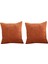 Yanmış Turuncu Yastık 18X18 Inç 4 Modern Çiftlik Evi Rustik Dekoratif Atış Yastık Kapağı Kare Yastık Kılıfı (Yurt Dışından) 3