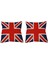2x Ingiliz Vintage Style Union Jack Flag Atma Yastık Kılıfı Yastık Kılıfı (Yurt Dışından) 1