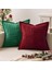 Kadife Yastık Kapakları Yumuşak Kanepe Yastık Kapakları Kapaklar Geniş Çizgili Dekoratif Dokulu Yastıklar Yeşil (Yurt Dışından) 2