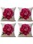 4x Vintage Çiçek/çiçek Keten Dekoratif Atma Yastık Kılıfı Yastık Kapağı Ev Çörek Dekoratif Gül (Yurt Dışından) 1