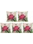 5x Vintage Çiçek/çiçek Keten Dekoratif Atma Yastığı Kılıf Yastık Kapağı Evde Kanepe Dekoratif (Gül Çiçeği) (Yurt Dışından) 1
