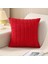 2 Kırmızı Kadife Dekoratif Atış Yastık Paketi Yumuşak Boho Çizgili Yastık Kapakları Modern Çiftlik Evi Ev Dekor (Yurt Dışından) 5