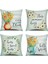 Bahar Yastığı Kapakları 18X18 Set 4 Bahar Dekorasyonu Çiçek Çiftlik Evi Atma Yastığı Kapakları Ev Kanepe Dekor (Yurt Dışından) 1
