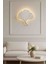 Beyaz Mabet Yaprağı Dekoratif Duvar Apliği – 35×32 cm | Gold Damarlı & Damlacıklı Tasarım 4
