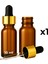 10 ml Amber Cam Serum Şişesi + Gold (Altın) Metal Kapaklı Siyah Uçlu Damlalık 1