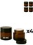 4’lü 30 ml Amber Cam Krem Kavanozu + Siyah Kapak 1