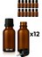 12’li 50 ml Amber Cam Serum Şişesi + Siyah Içten Damlalıklı Kapak 1