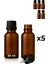 5’li 30 ml Amber Cam Serum Şişesi + Siyah Içten Damlalıklı Kapak 1